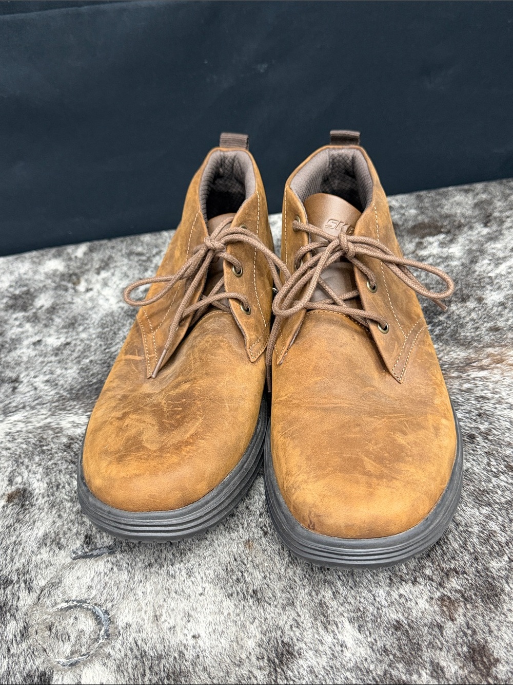 Skechers Men's Brown Tan Chukka Boots - Lace-Up Casual
